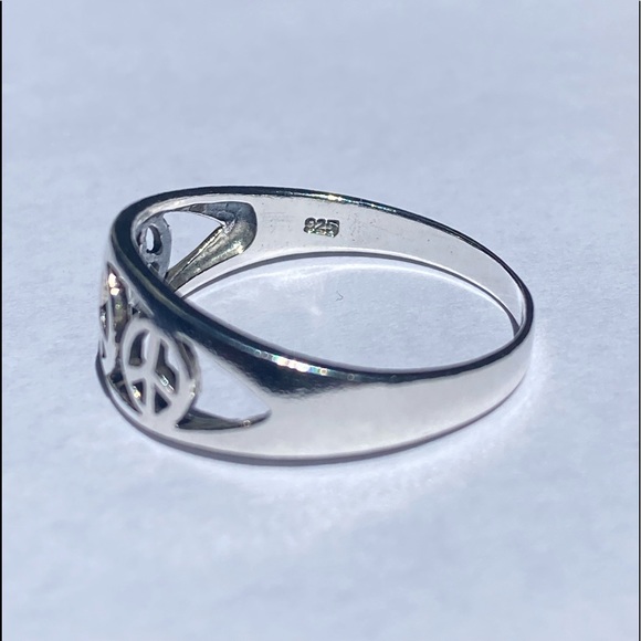925 sterling silver “peace” ring ☮️ - Picture 7 of 14